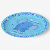 Blauw Baby shower papier Bord (Gekanteld)
