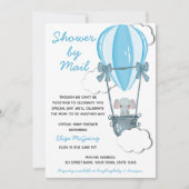 Blauw Baby shower per e-mail Kaart (Voorkant)