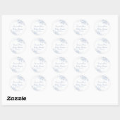 Blauw Baby shower Ronde Sticker (Vel)