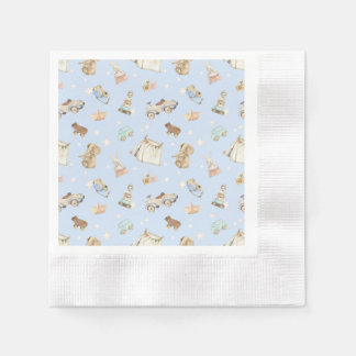 Blauw Baby shower Speelgoed Coin Cocktail Servet