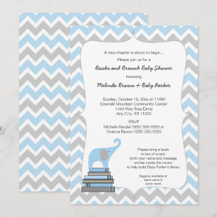 Blauw Baby shower van het Elephant Book, boeken en Kaart