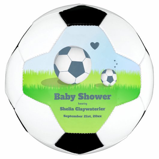 Blauw Baby shower Voetbal | VOETBAL (Voorkant)