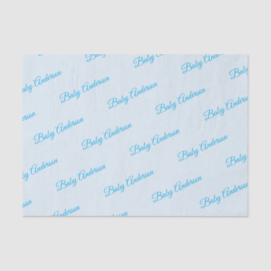 blauw Baby shower weefselpapier Tissuepapier (Voorkant)