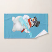 Blauw Bad Handdoeken met Grappige Sneeuwman Gitari (Handdoek)