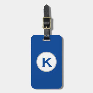 Blauw bagagelabel