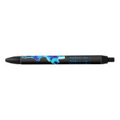 Blauw balletpapier — speciaal aangepast zwarte inkt pen (Voorkant)