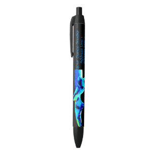 Blauw balletpapier — speciaal aangepast zwarte inkt pen