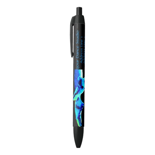Blauw balletpapier — speciaal aangepast zwarte inkt pen (Top (Verticaal))