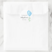 Blauw ballonBaby shower Ronde Sticker (Tas)