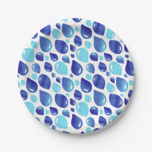 Blauw ballonPatroon Baby Boy Baby shower Papieren Bordje
