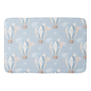 Blauw ballonpatroon badmat