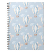 Blauw ballonpatroon notitieboek (Voorkant)