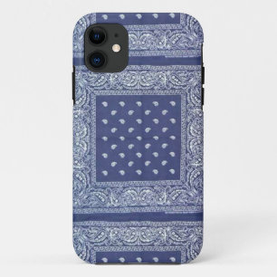 blauw bandana iphone - draagtas iPhone 11 hoesje