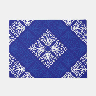 Blauw Bandana-ontwerp Deurmat
