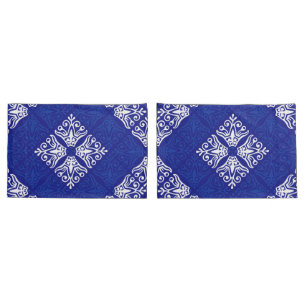 Blauw Bandana-ontwerp Kussensloop