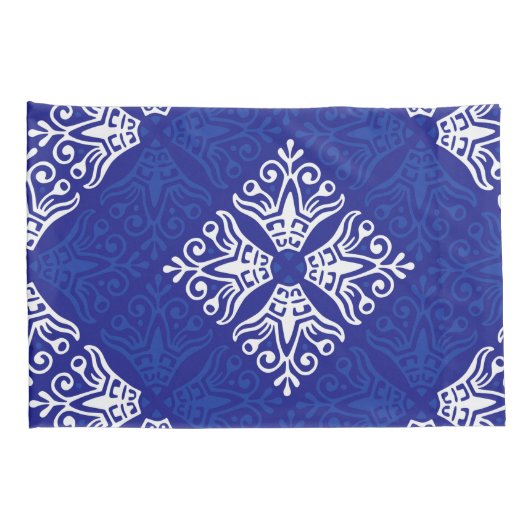 Blauw Bandana-ontwerp Kussensloop (Achterkant-Rechts)