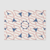 Blauw Baseball Patroonpapier Tissuepapier (Voorkant)