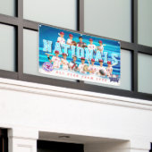 Blauw Baseball Team Banner - Gepersonaliseerd (Buitenkant Gebouw)