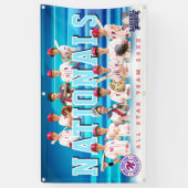 Blauw Baseball Team Banner - Gepersonaliseerd (Verticaal)