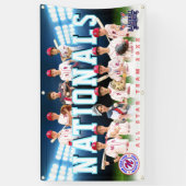 Blauw Baseball Team Banner - Gepersonaliseerd (Verticaal)