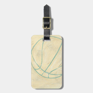 Blauw Basketball door Chariklia Zarris Bagagelabel