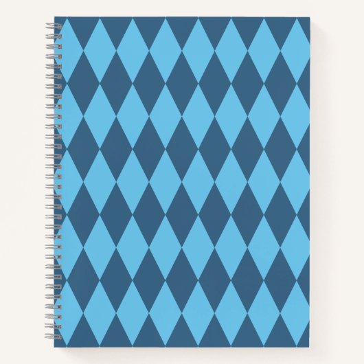 Blauw Bavaria Rhombus vlag patroon Notitieboek (Voorkant)