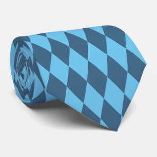 Blauw Bavaria Rhombus vlag patroon Stropdas