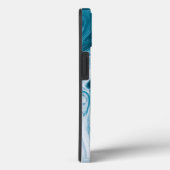 Blauw Beach Waves Abstract ontwerp Case-Mate iPhone Case (Achterkant / Rechts)