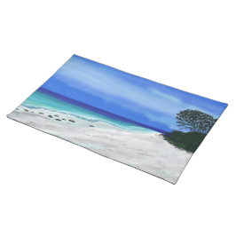 Blauw Beach White Sand Custom Placememats Placemat