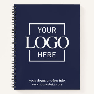 Blauw Bedrijfslogo Promotioneel Notitieboek
