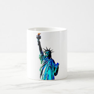Blauw beeld van Lady Liberty Koffiemok
