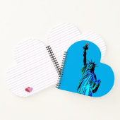 Blauw beeld van Lady Liberty Notitieboek (Binnen)