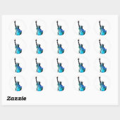 Blauw beeld van Lady Liberty Ronde Sticker (Vel)