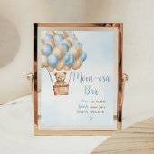 Blauw Beer Hete Luchtballon Baby shower Moeder Osa Poster