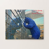 Blauw Beer Monument Denver.kerstgroeten Legpuzzel (Horizontaal)