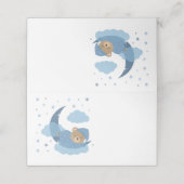 Blauw Beer op wolk over de maan (Buitenkant ongevouwen)