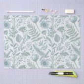 Blauw behang Floral Tissuepapier (Craft)
