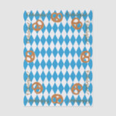 Blauw Beiers Octoberfest Pretzels Tissuepapier (Voorkant)