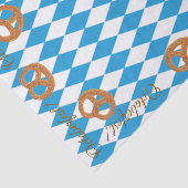 Blauw Beiers Octoberfest Pretzels Tissuepapier (Detail)