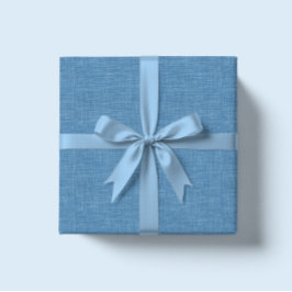Blauw beige linnen textuur cadeaupapier