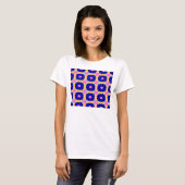 blauw bellenpatroon t-shirt (Voorkant volledig)