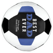 Blauw Beste Papa Ooit Typografie Vaderdag Voetbal (Gedraaid)