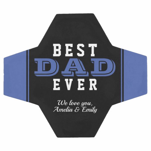 Blauw Beste Papa Ooit Typografie Vaderdag Voetbal (Enkel)