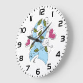 Blauw bewustzijn Ribbon Grote Klok (Hoek)