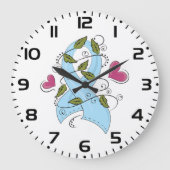 Blauw bewustzijn Ribbon Grote Klok (Voorkant)