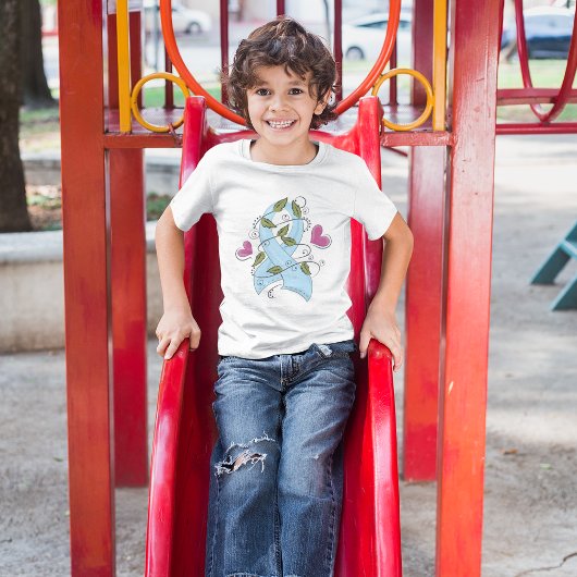 Blauw bewustzijn Ribbon T-shirt