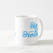 Blauw Big Brother broer broer broer typografie Koffiemok (Voorkant rechts)