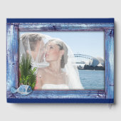 Blauw, bijtend Lijst en vis Gastenboek (Achterkant)