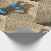 Blauw Bikini Strand Zand Thunder_Cove Cadeaupapier (Hoek)