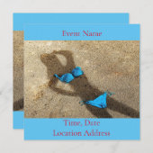 Blauw Bikini Strand Zand Thunder_Cove Kaart (Voorkant / Achterkant)